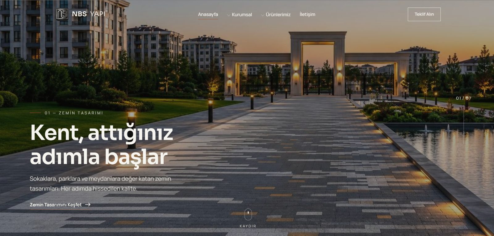 NBS Yapı — site ekran görüntüsü